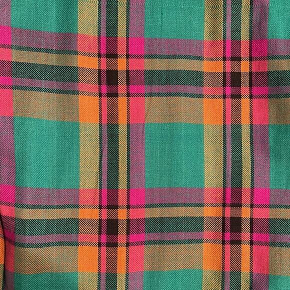 VINTAGE 1980’s Dead Stock Pinot Noìr Oversized Plaid Blouse Size Small - Picture 7 of 7